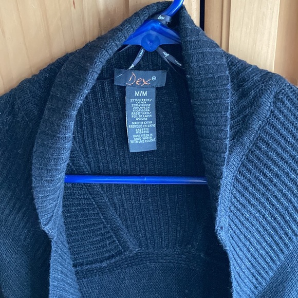 Dex Dolman Sleeve Cardigan Black Poncho Style - Picture 3 of 6